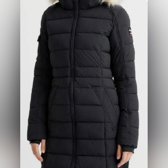 Pajar Canada Ventura long puffer with removable faux fur trim size Large - Picture 14 of 16